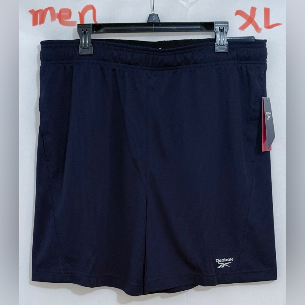 Reebok Blue Athletic Shorts with Elastic Waistband